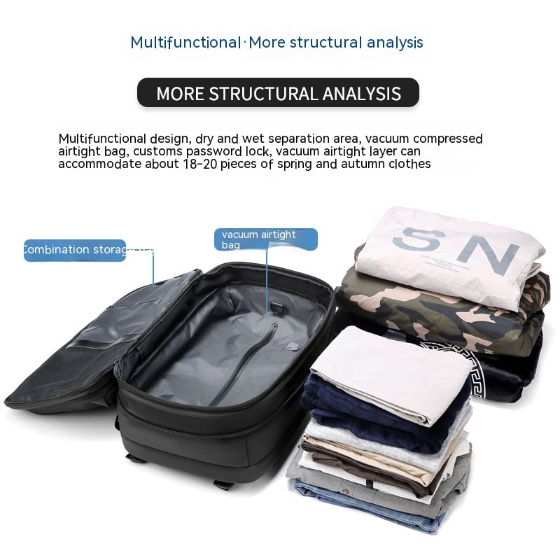 Backpack Travel Durable Vacuum Compression Laptop 17-Inch - Image 10