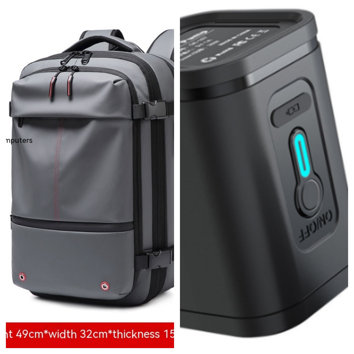 Backpack Travel Durable Vacuum Compression Laptop 17-Inch - Image 6