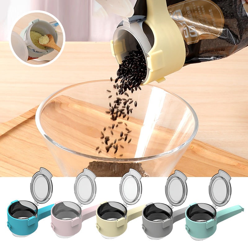 Bag Clips Dry Food Spout Assorted Pastel Colors Hinged Lid - Image 13