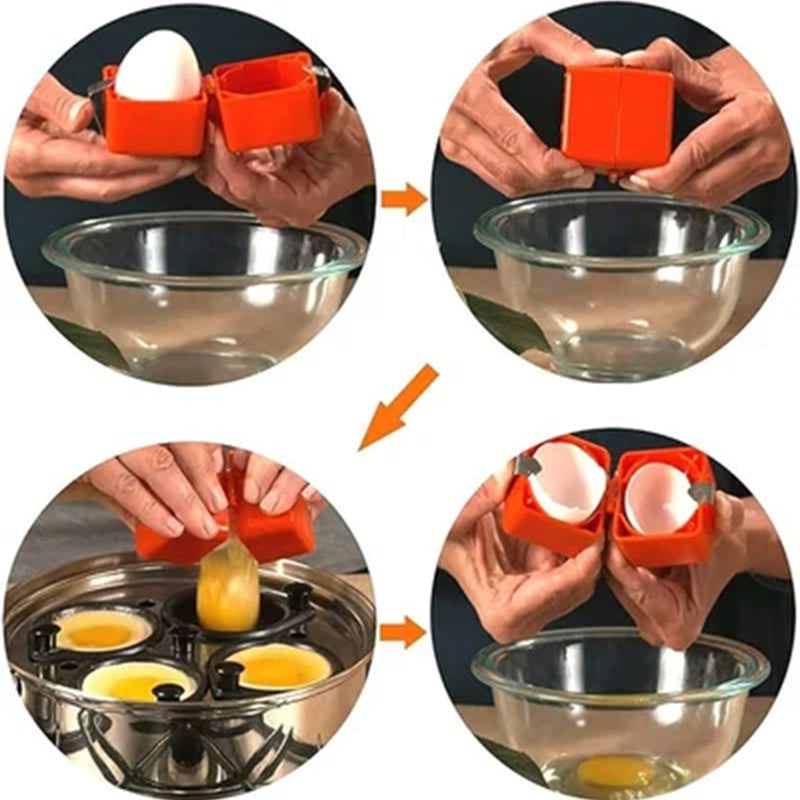 Baking Egg Holder Easy Orange Plastic Portable Travel Case - Image 4