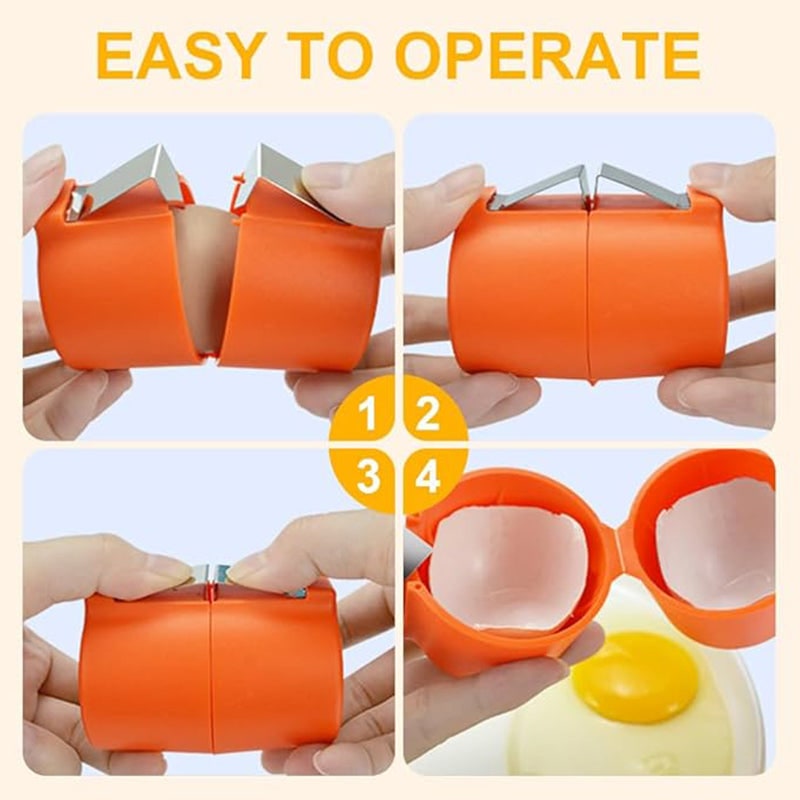 Baking Egg Holder Easy Orange Plastic Portable Travel Case - Image 7