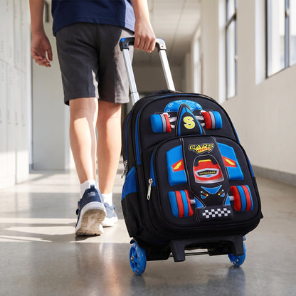 School Bag Primary 3D Racing Car Backpack 3d - Image 3