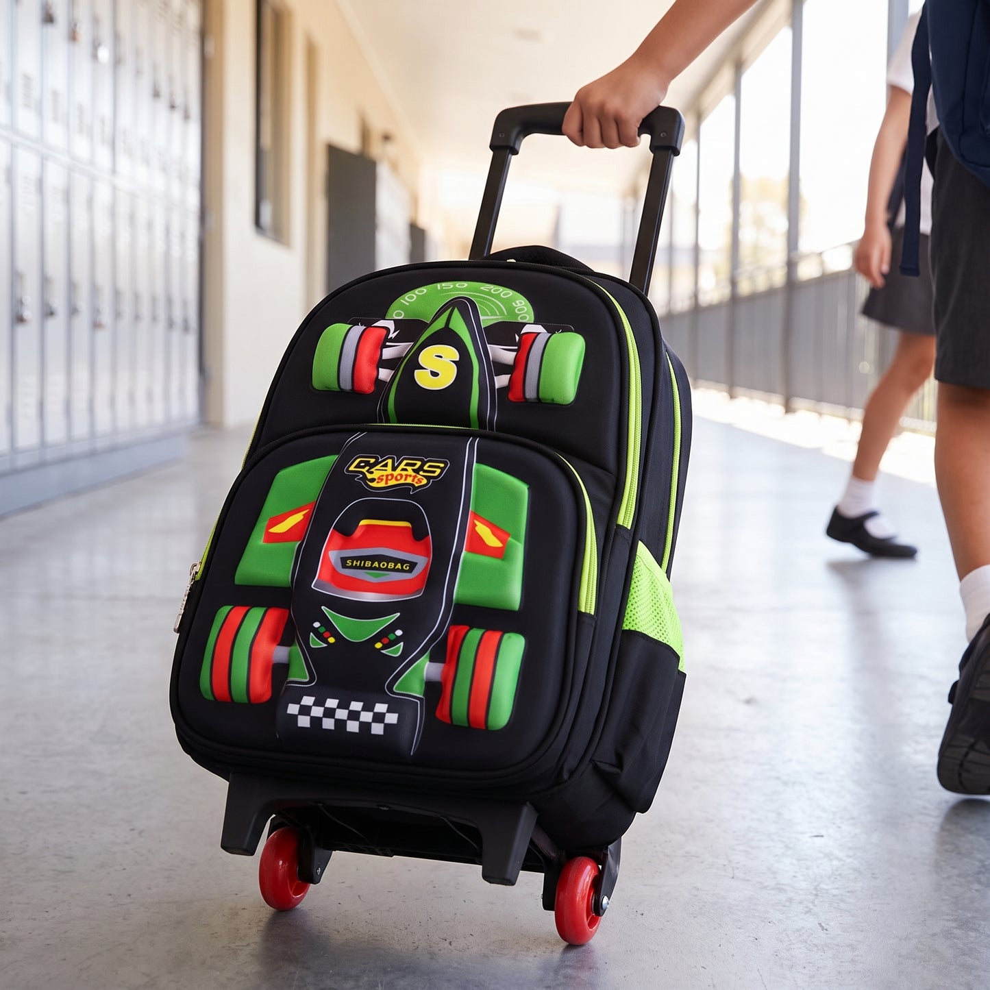 School Bag Primary 3D Racing Car Backpack 3d - Image 1
