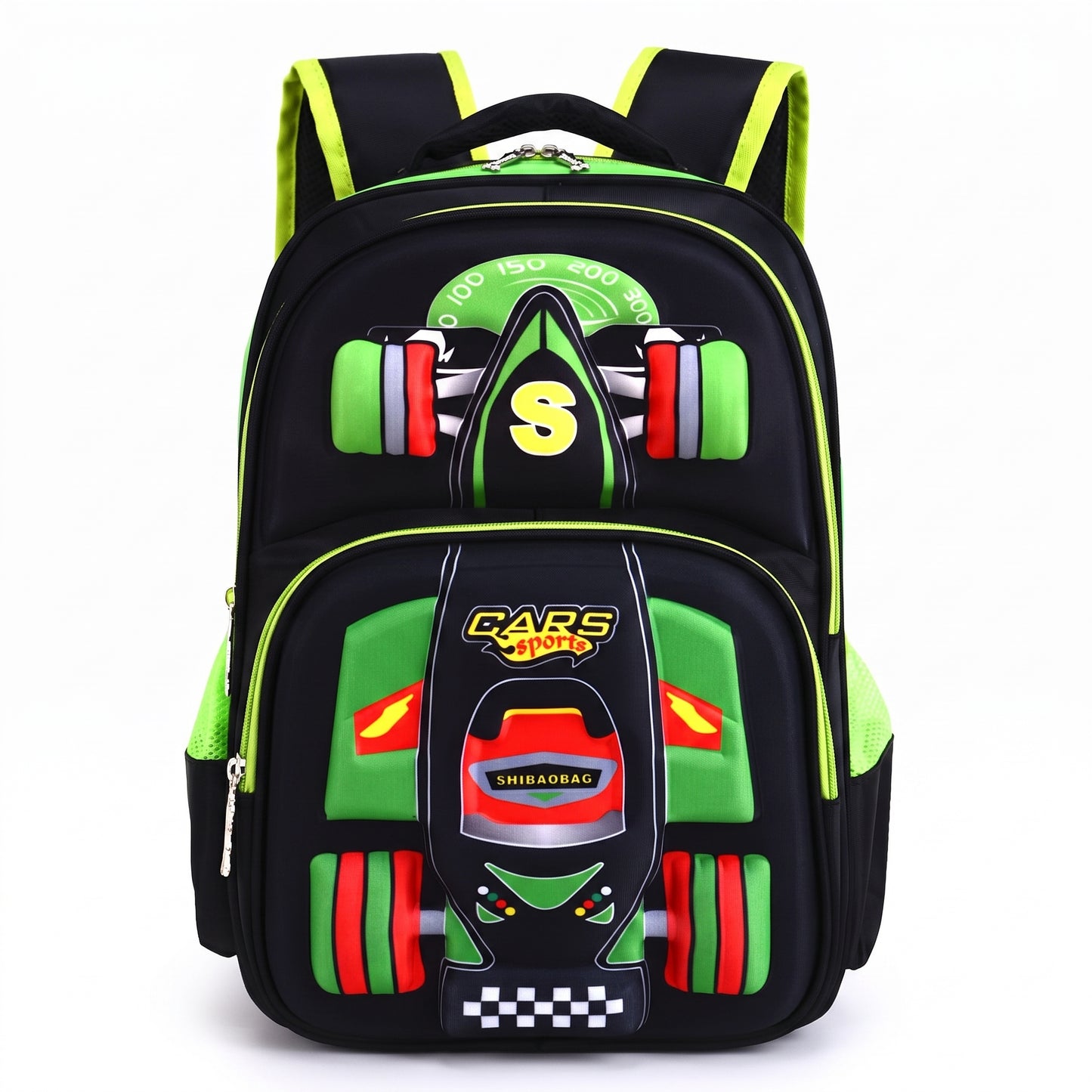 School Bag Primary 3D Racing Car Backpack 3d - studio