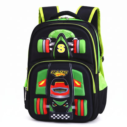 School Bag Primary 3D Racing Car Backpack 3d - studio