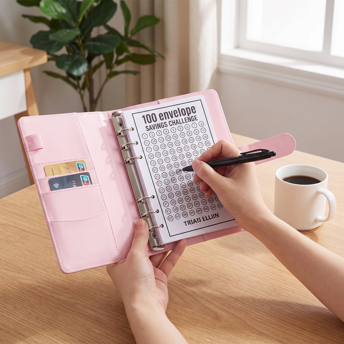 Budget Planner Budgeting Tool 100 Envelope Challenge Savings Binder - scale
