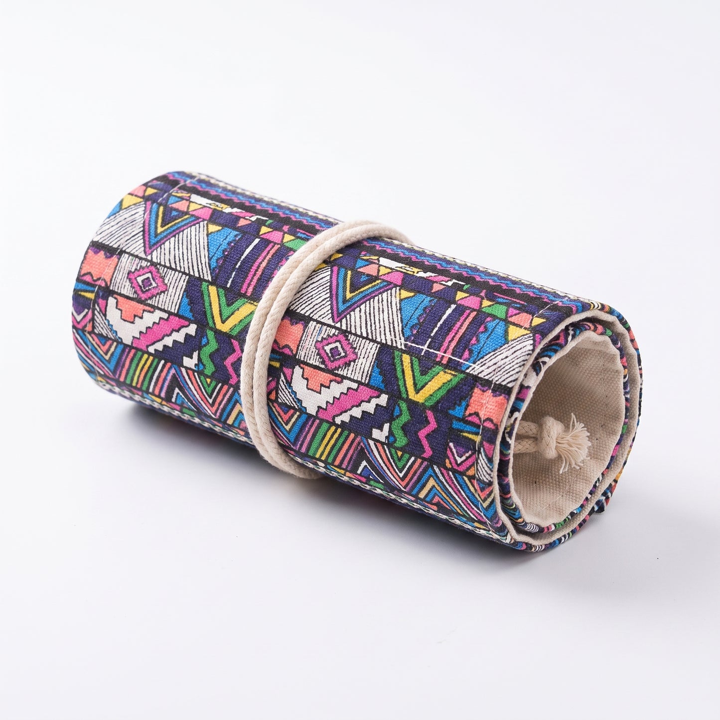 Pencil Case Pencil Holder Canvas Material Roll Up Pencil Roll - angle