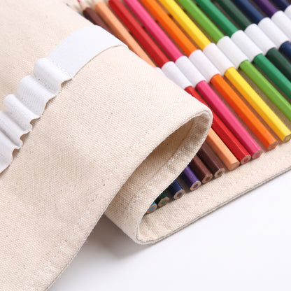 Pencil Case Pencil Holder Canvas Material Roll Up Pencil Roll - detail