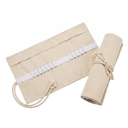 Pencil Case Pencil Holder Canvas Material Roll Up Pencil Roll - studio