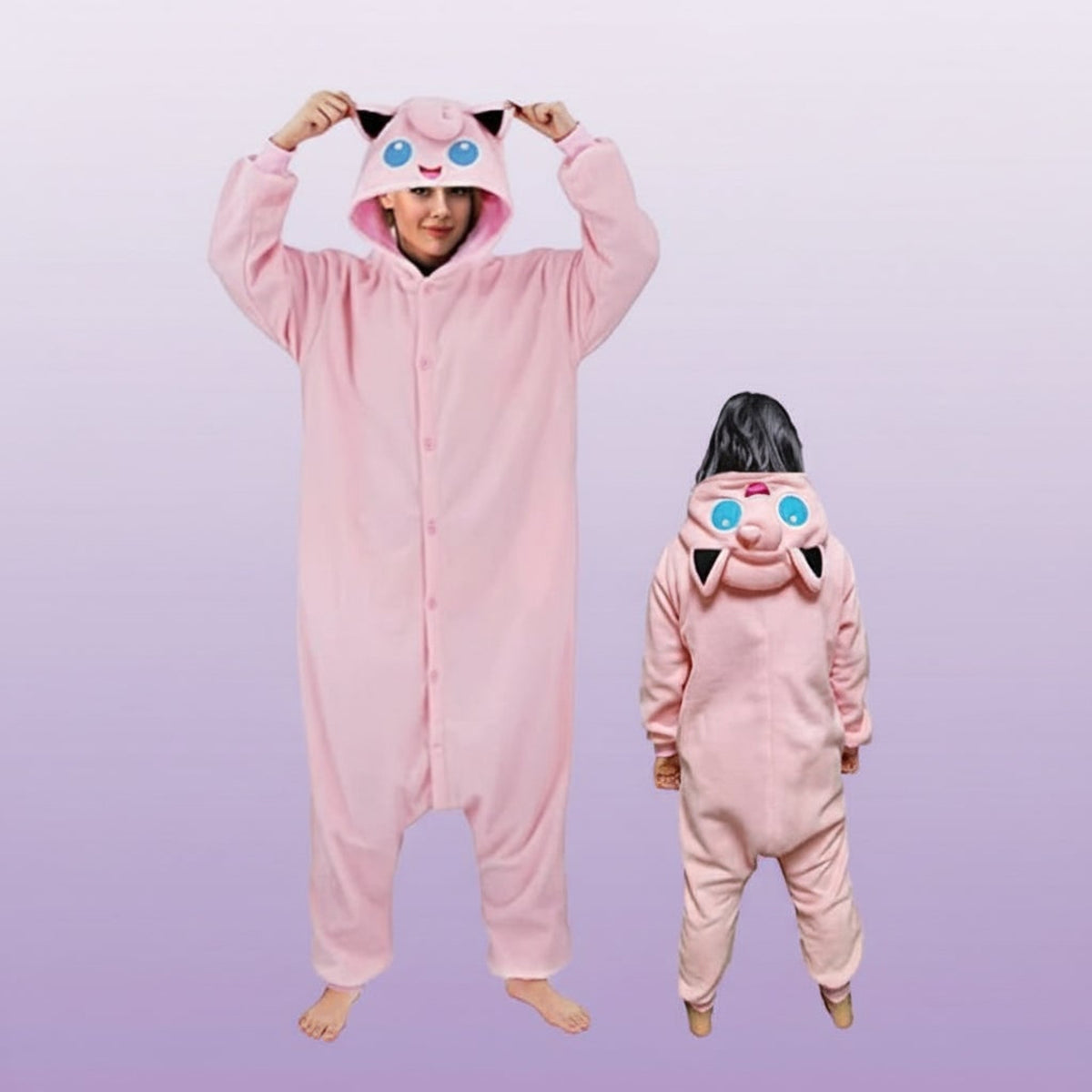 Character Onesie Pajamas Kids' Halloween Christmas With Hood And Fleece For Xmas Party - Image 7