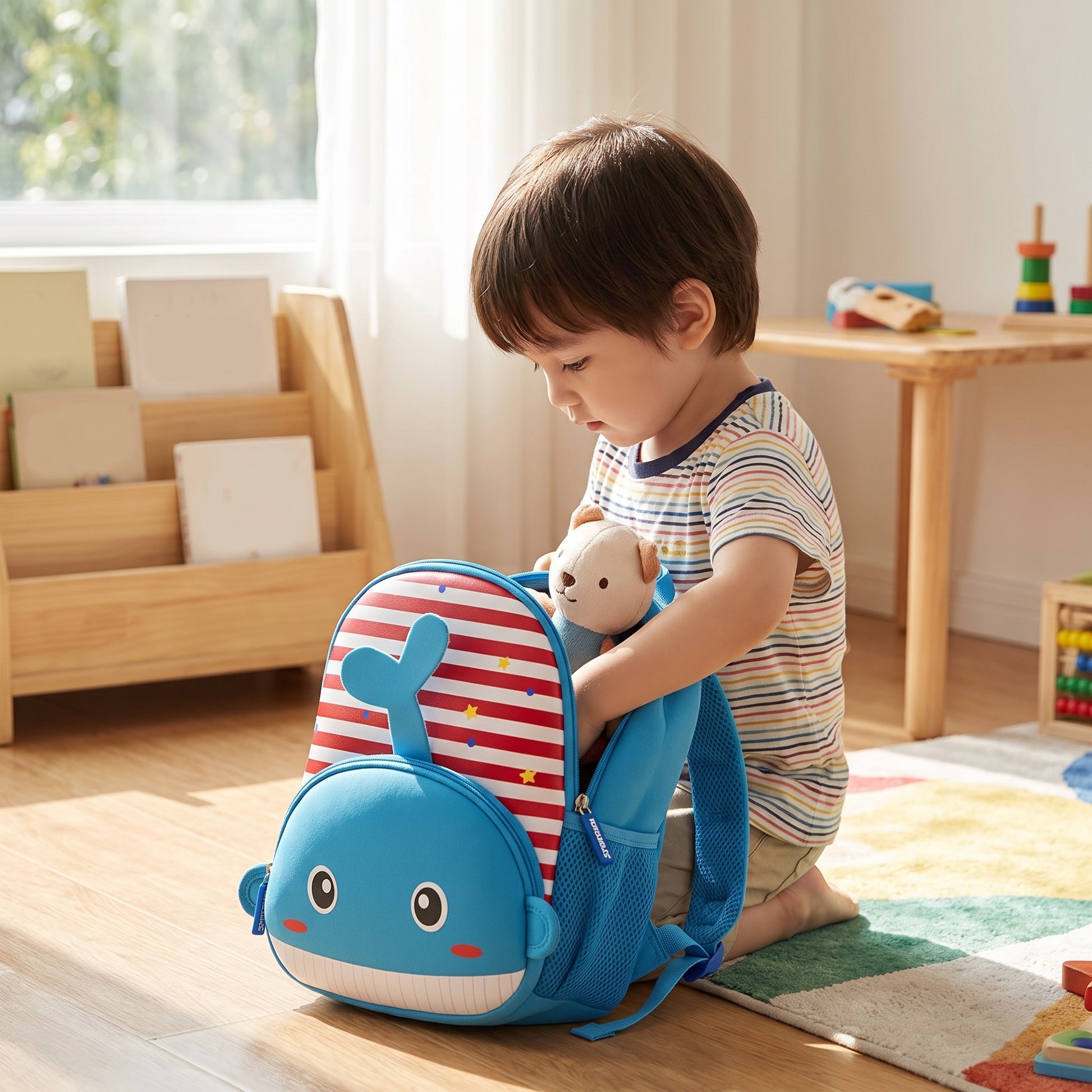 School Bag Childrens Backpack Animal Pocket Small Kids - in-use