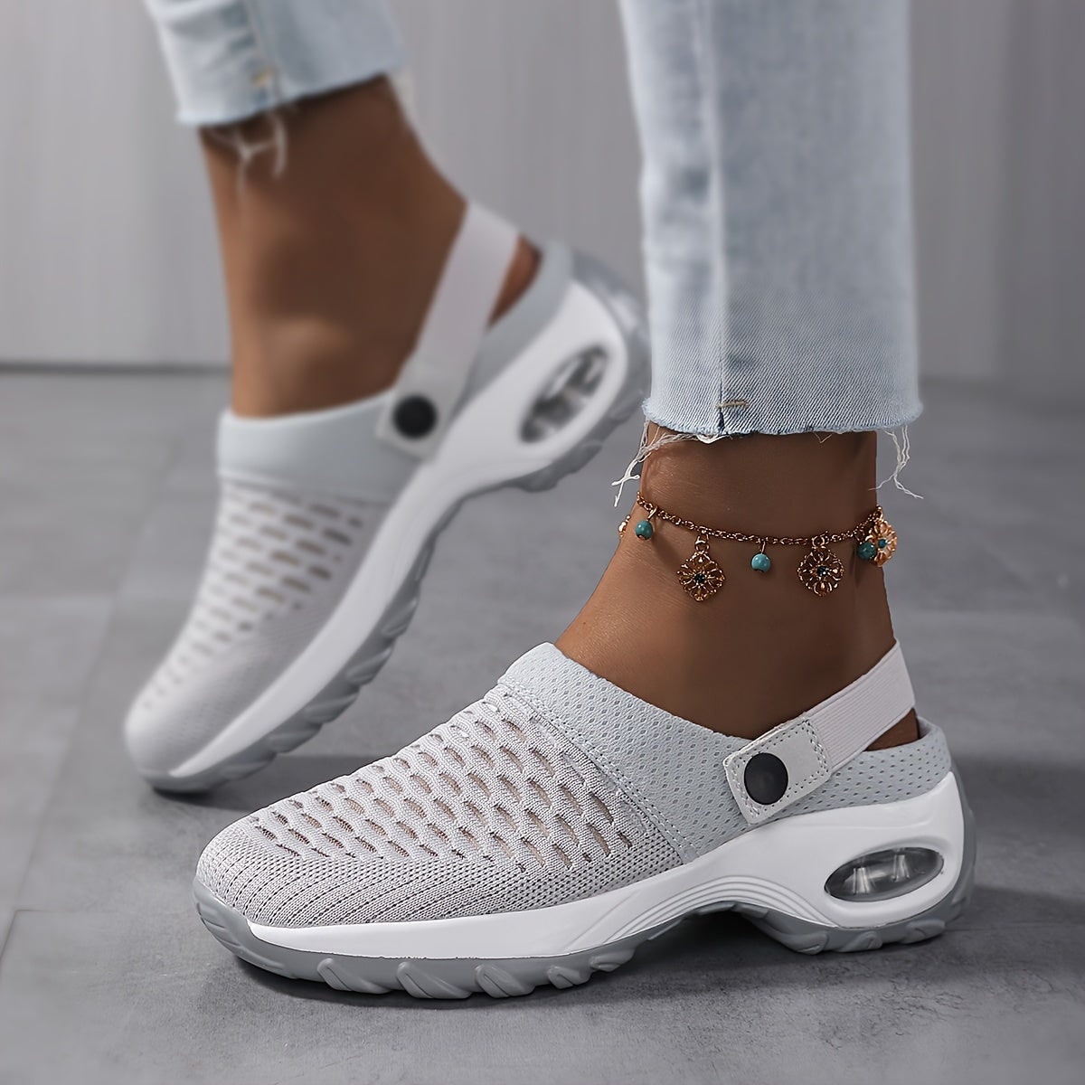 Clogs Cushion Shoes Slip-On Mesh Heel Strap Air - Image 5