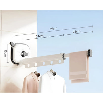 Clothes Drying Rack AluFlex Séchoir À Linge Pliable En Aluminium Avec Fixation Par Ventouse - Image 13