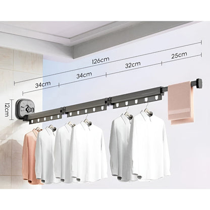Clothes Drying Rack AluFlex Séchoir À Linge Pliable En Aluminium Avec Fixation Par Ventouse - Image 12