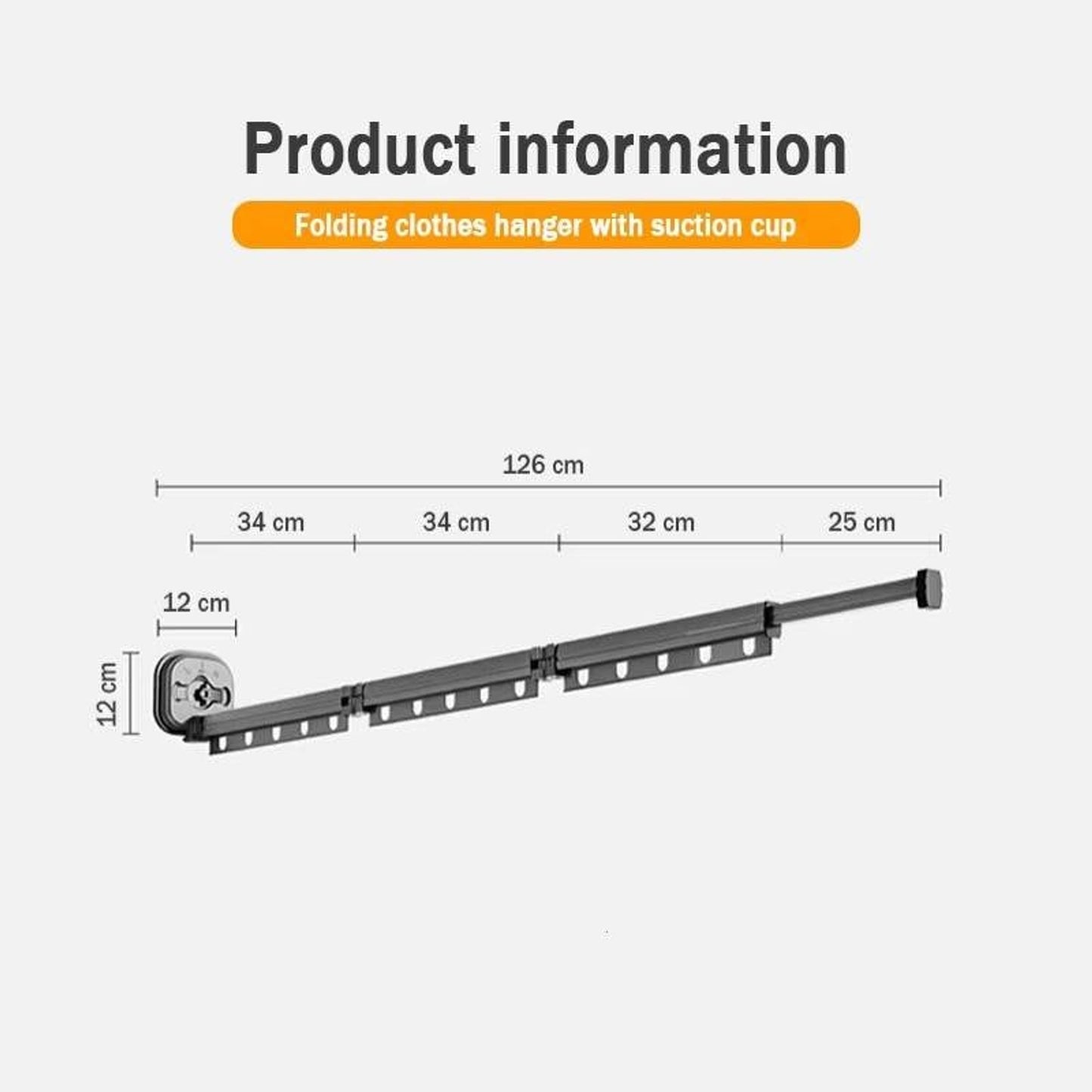Clothes Drying Rack Wall-mounted Folding With Telescopic Multi-angle Rotating Arms - Image 5
