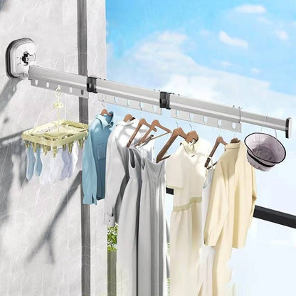 Clothes Drying Rack Wall-mounted Folding With Telescopic Multi-angle Rotating Arms - Image 8