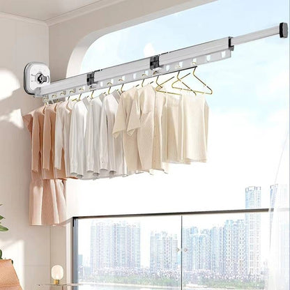 Clothes Drying Rack Wall-mounted Folding With Telescopic Multi-angle Rotating Arms - Image 6