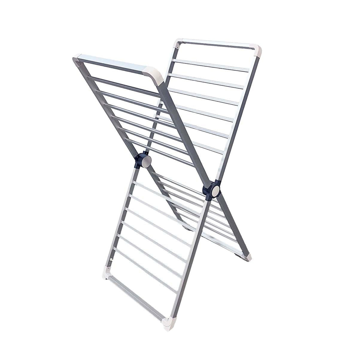 Clothes Drying Rack With Aluminum Frame Garment Space-Saving Vertical Design Folds Completely Flat Protective Feet And Corner Guards - Image 2