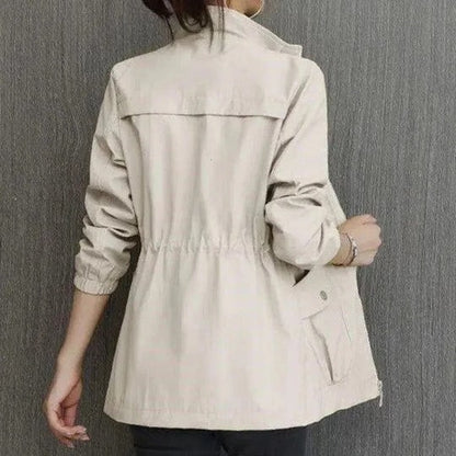 Coat Women Stand Up Water Resistant Waterproof Jacket Up - Image 5