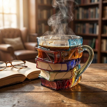 Coffee Mug Gift for Book Lovers Unique Glass Book Mug Book Coffee Cup - Image 8