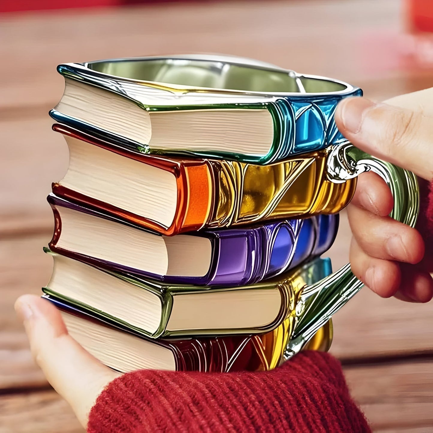 Coffee Mug Gift for Book Lovers Unique Glass Book Mug Book Coffee Cup - Image 4