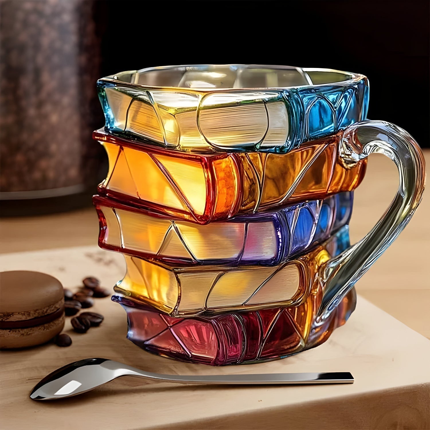 Coffee Mug Gift for Book Lovers Unique Glass Book Mug Book Coffee Cup - Image 5