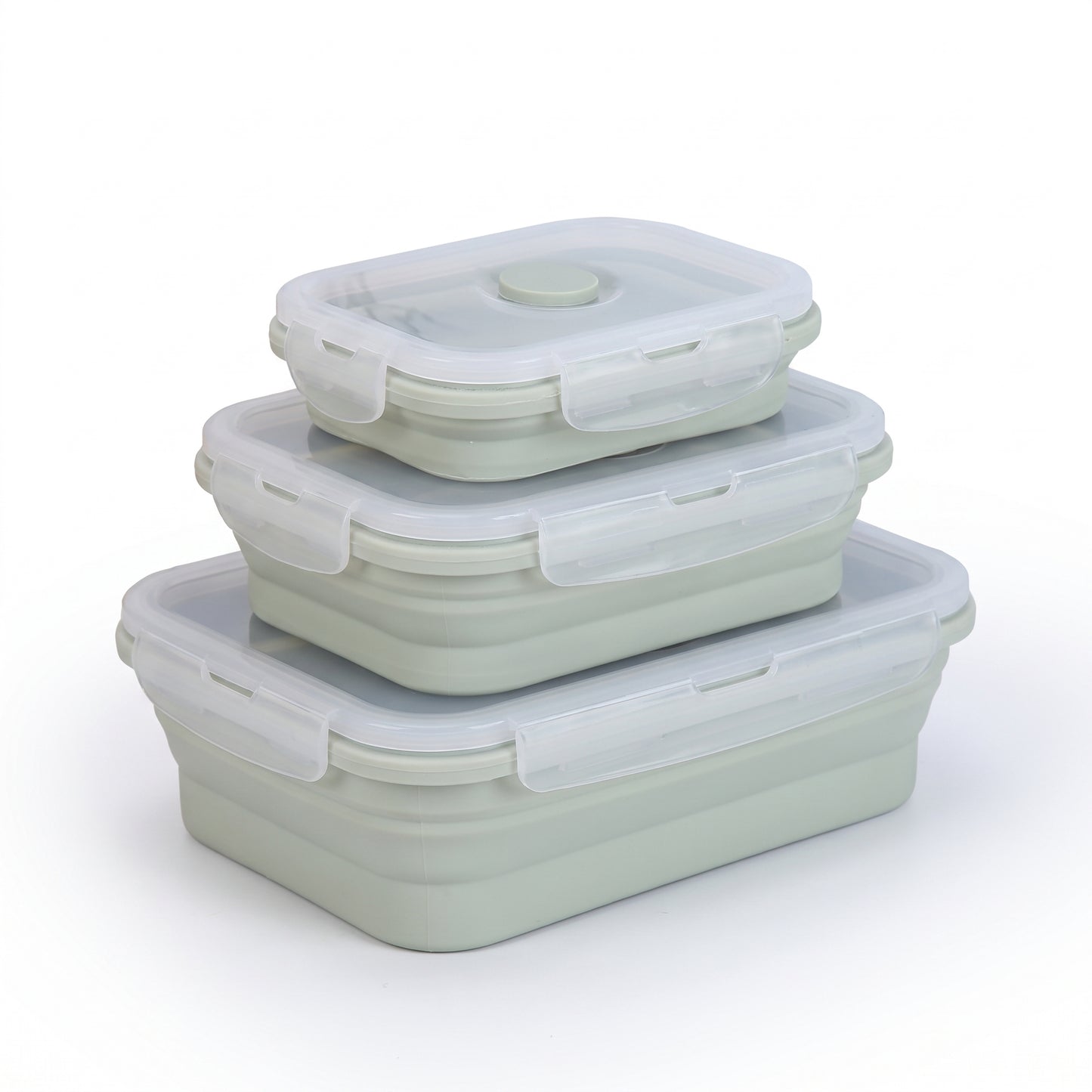 Lunch Box Collapsible Silicone Food Containers with Lids Storage - angle