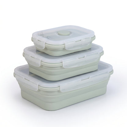 Lunch Box Collapsible Silicone Food Containers with Lids Storage - angle