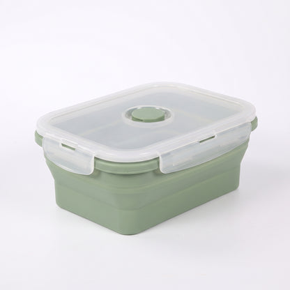 Lunch Box Collapsible Silicone Food Containers with Lids Storage - angle