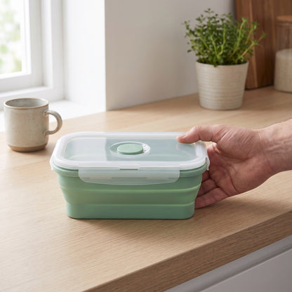 Lunch Box Collapsible Silicone Food Containers with Lids Storage - scale