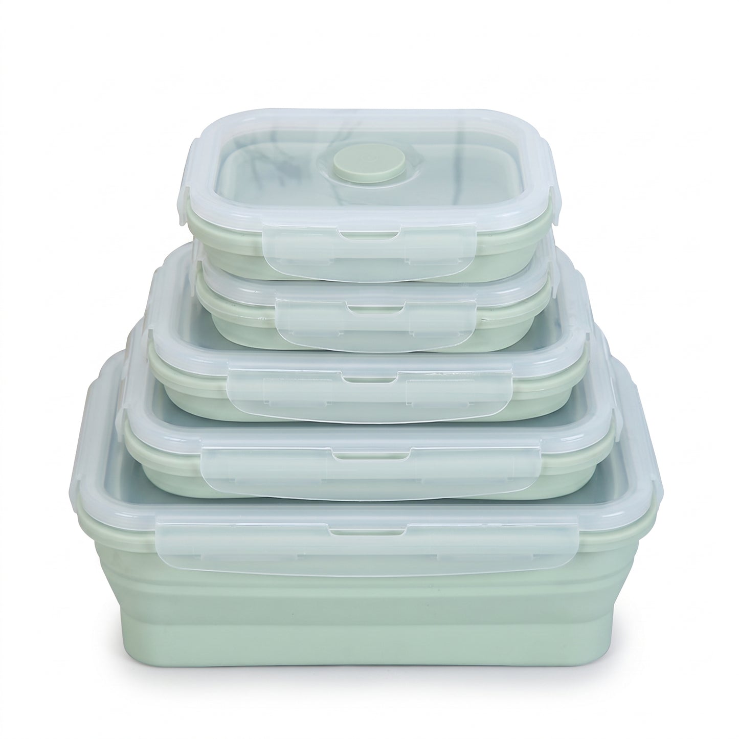 Lunch Box Collapsible Silicone Food Containers with Lids Storage - studio