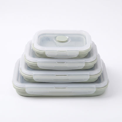 Lunch Box Collapsible Silicone Food Containers with Lids Storage - studio