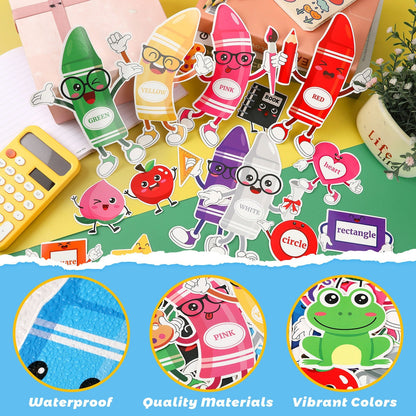 Colorful Classroom Cutouts Shapes Animals Crayons Decorations - Image 5