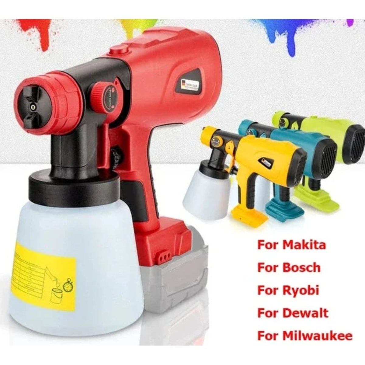 Cordless Paint Sprayer Electric Handheld With Portable Adjustable Spray Patterns And Non-slip Rubberized Handle - Image 1