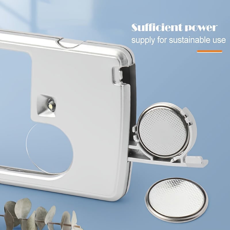 Credit Card Portable LED Magnifier Reading Bright Silver - Image 10