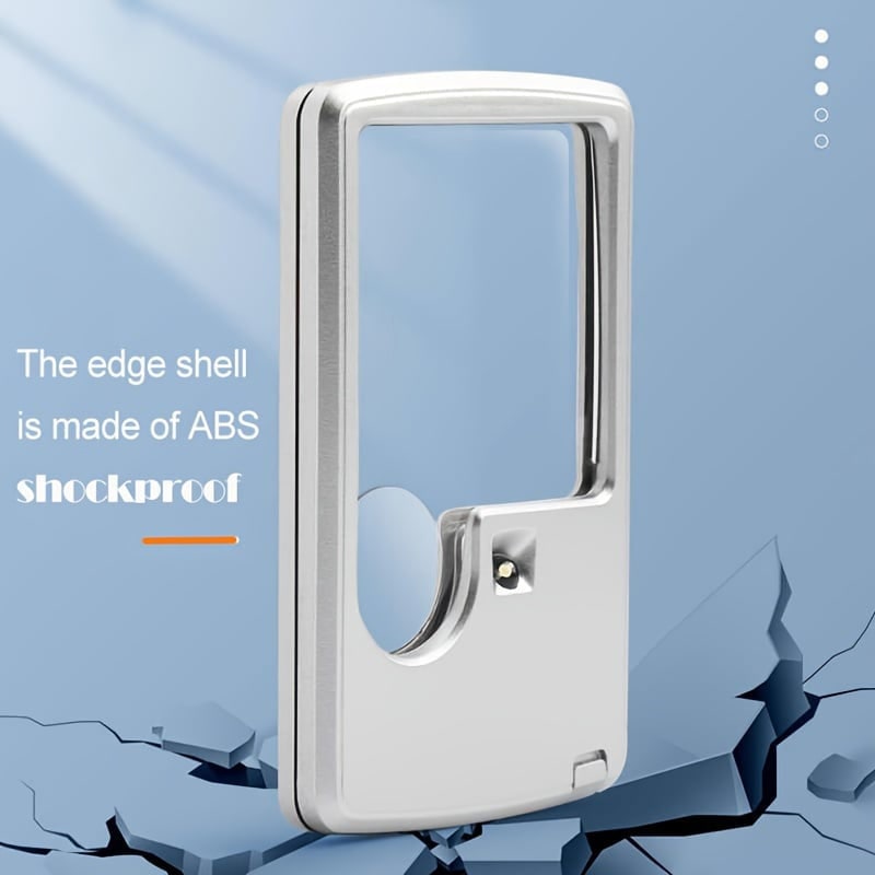 Credit Card Portable LED Magnifier Reading Bright Silver - Image 11