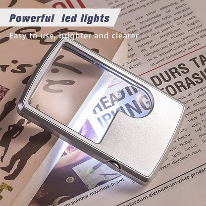 Credit Card Portable LED Magnifier Reading Bright Silver - Image 13