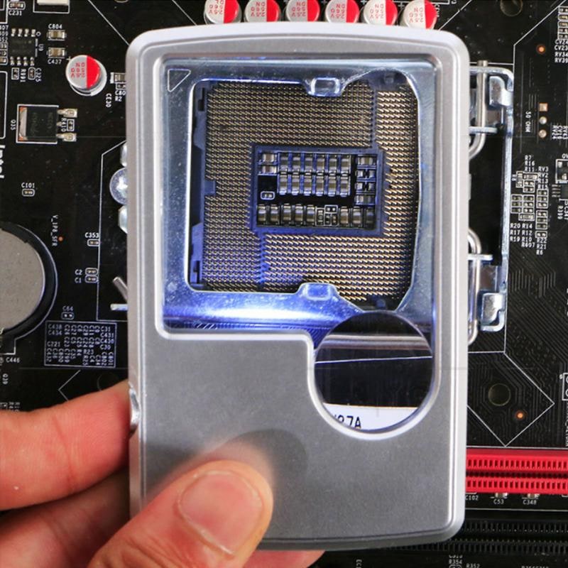 Credit Card Portable LED Magnifier Reading Bright Silver - Image 5