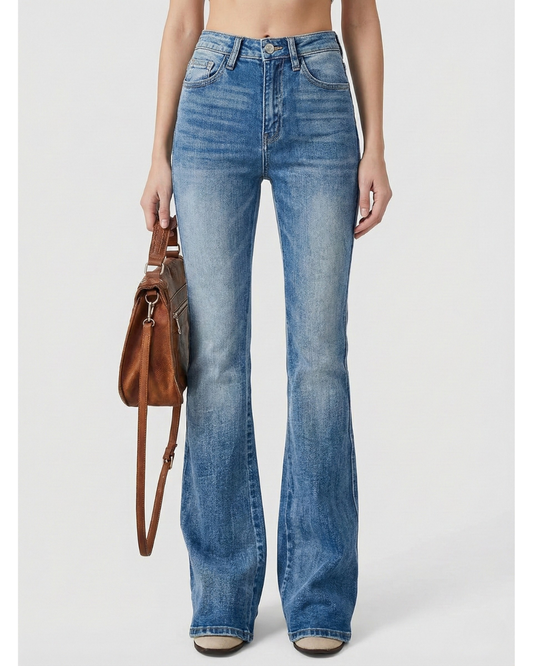 Women's High-Waisted Flared Jeans