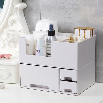 Desk Organiser Makeup Storage Organizer with Drawers Tier System - Image 3