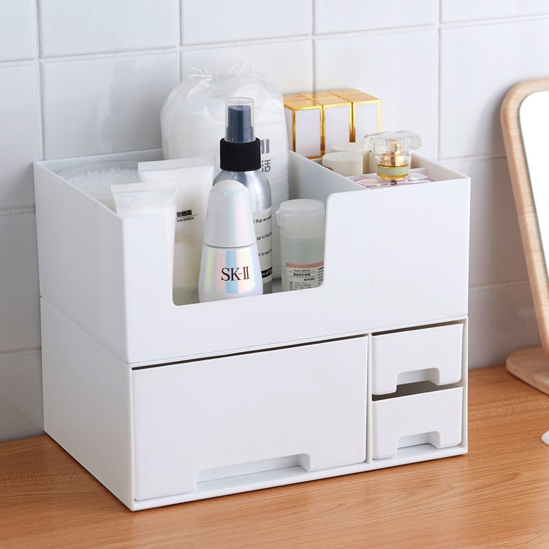 Desk Organiser Makeup Storage Organizer with Drawers Tier System - Image 5
