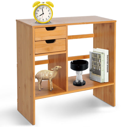 Desk Organiser Organizer with Drawers Bamboo Desktop - Image 4
