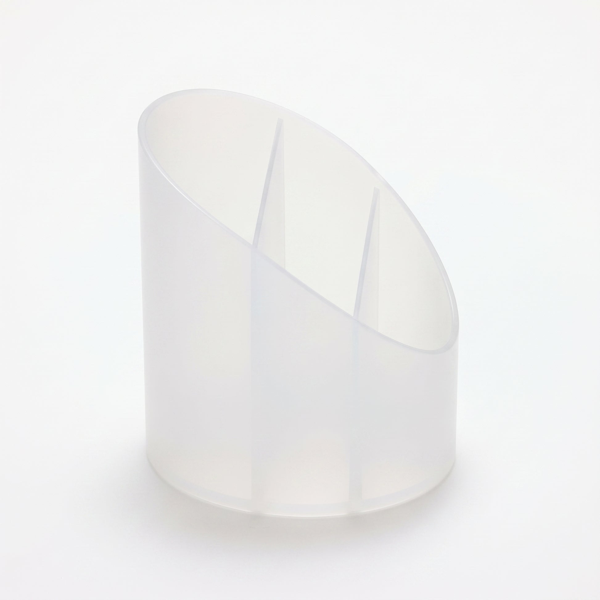 Desk Organizer Pen Holder Desktop Translucent Plastic - angle