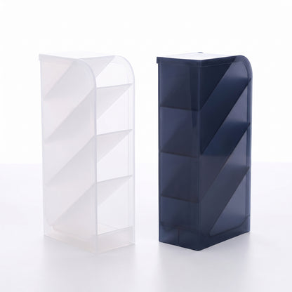 Desk Organizer Pen Holder Desktop Translucent Plastic - angle