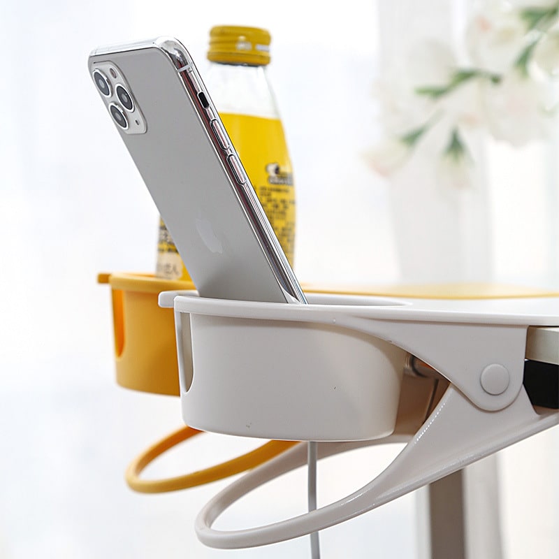 Desk Organizer Clip-On Cup Holder Plastic Tray - Image 7