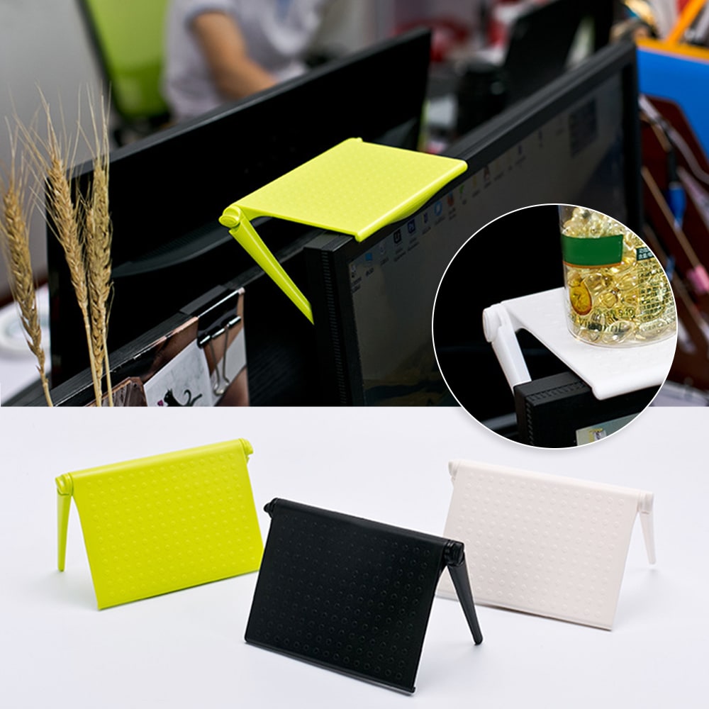 Desk Organizer Computer Screen Top Shelf Adjustable Plastic - Image 1
