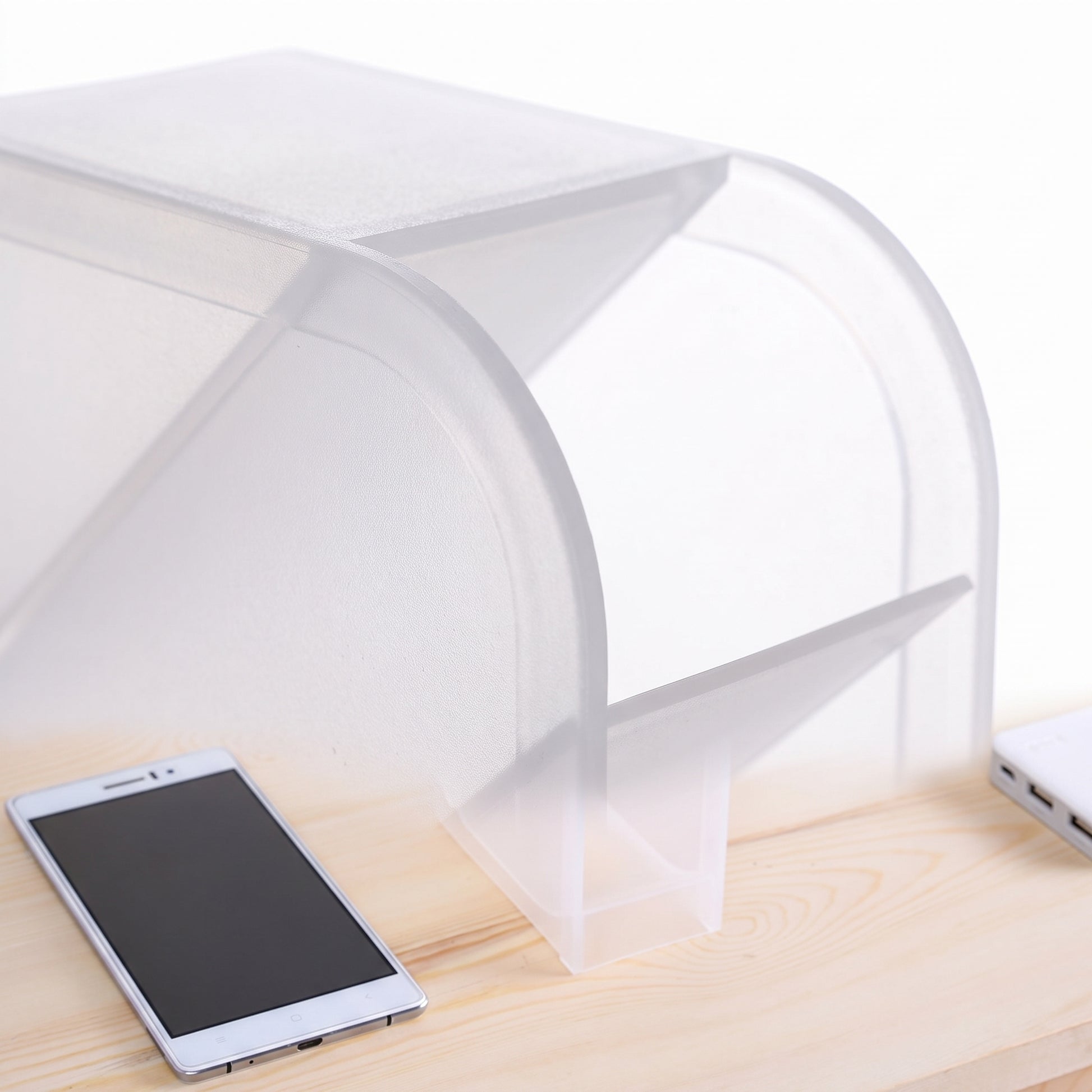Desk Organizer Pen Holder Desktop Translucent Plastic - detail
