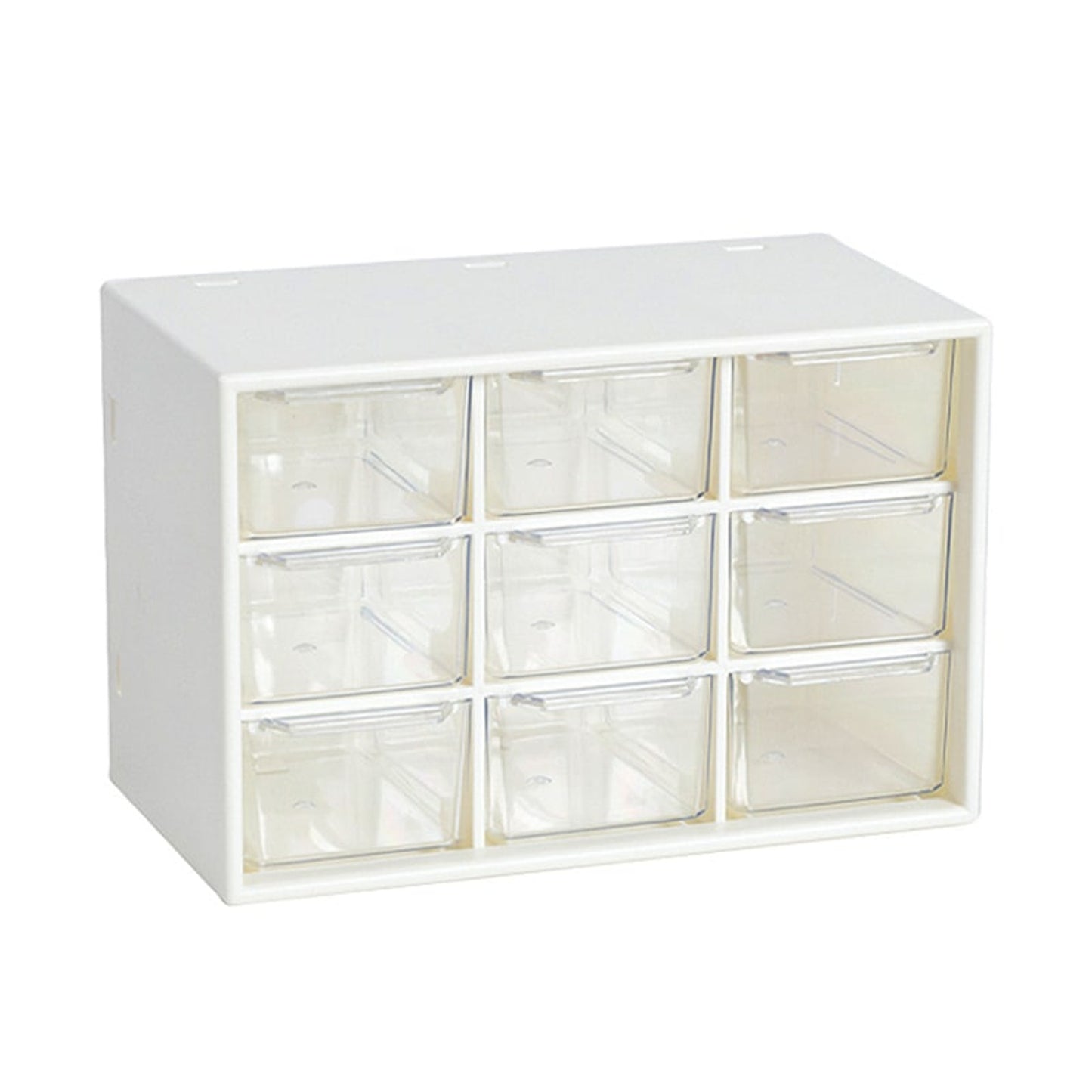 Desk Organizer Mini Drawer Storage Box Plastic White - Image 2