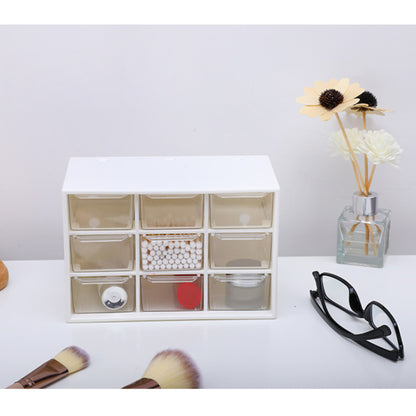 Desk Organizer Mini Drawer Storage Box Plastic White - Image 3