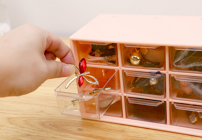Desk Organizer Mini Drawer Storage Box Plastic White - Image 4